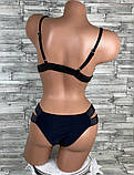 Купальник чорний M роздільний жіночий стильний красивий, фото 3