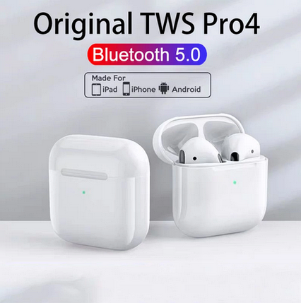 Навушники TWS Mini Pro 4 Bluetooth 5.0 білі, фото 1