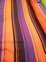 Ткань в полоску оранжево фиолетовая (уценка, сток, распродажа склада 50% от цены! Николаев ) 20 метров*175 см