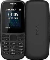 Кнопочный телефон нокиа с фонариком на 2 сим карты Nokia 105 DS 2019 Black Предоплата 100%