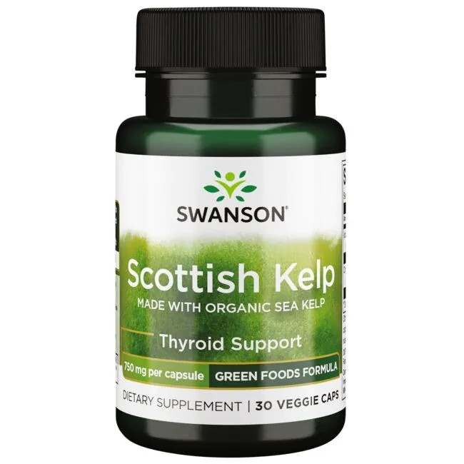 Swanson Organic Scottish Kelp  ламінарія Шотландська органічна 750 мг, 30 капсул