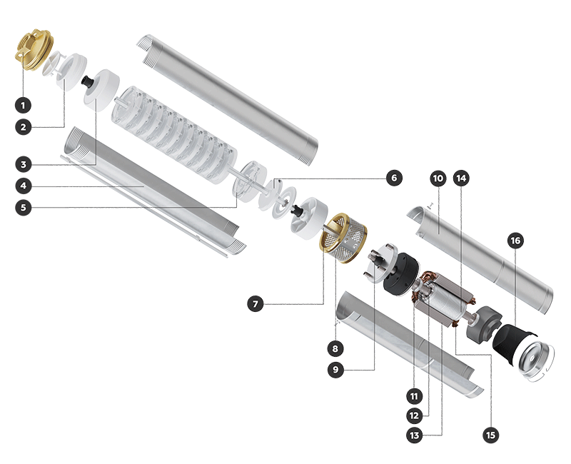 Насос глубинный для скважины Mytec 4STm 550 Вт с пультом и 40 м кабеля - фото 3 - id-p1606668467