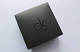 Чоловічий шкіряний ремінь із чорною пряжкою Calvin klein у коробці, фото 4