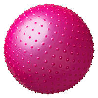 Мяч для фитнеса фитбол 65 см массажный (1200гр.) Красный