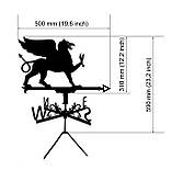 Флюгер Грифон №2, флюгер на дах з металу 2 мм., фото 2