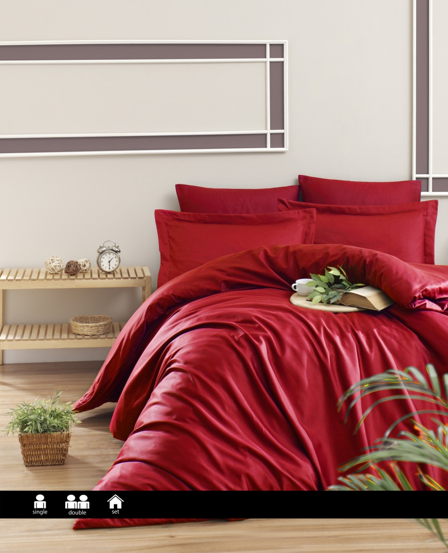 Турецька Постільна Білизна First Choice Cotton Satin Snazzy Red