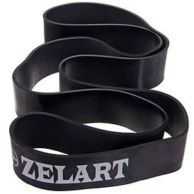 Гума для підтягування на турніку та тренувань (2080 мм*64 мм*4,5 мм, жорсткість XL, навантаження 29-79 кг), чорний