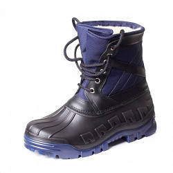Чоловічі короткі зимові чоботи Оскар 04 на шнурівці синій