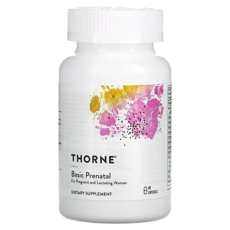Мультивітаміни для вагітних і мам-годувальниць Thorne Research "Basic Prenatal" (90 капсул), фото 1