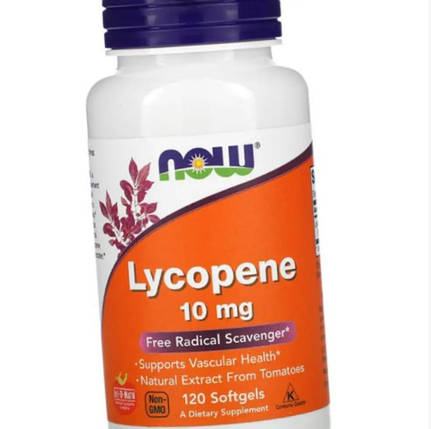 Now Lycopene 10 mg 120 softgels, фото 1
