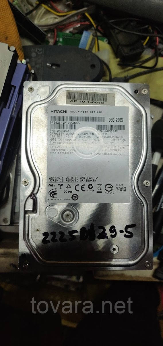 Жорсткий диск Вінчестер HDD 320 Gb / Гб Hitachi 7K1000.C HDS721032CLA362 3.5" SATA2 No 22250129