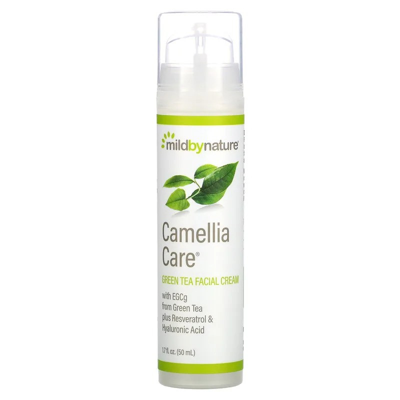 Крем для обличчя Mild By Nature, Camellia Care "Green Tea Facial Cream" із зеленим чаєм (50 мл), фото 1