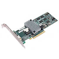 Контроллер RAID PCI-e x8 Gen2 на 4 port (1×SFF8087) Intel LSI2108 + кабель SAS/SATA SFF8087 (4×SAT) бу