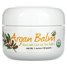 Аргановий бальзам Sierra Bees "Argan Balm With Cocoa & Shea Butter" з олією какао та ши (28 г)