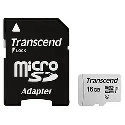 Карта памяті Transcend 300S TS16GUSD300S-A Black 16GB microSDHC Class 10 UHS-I