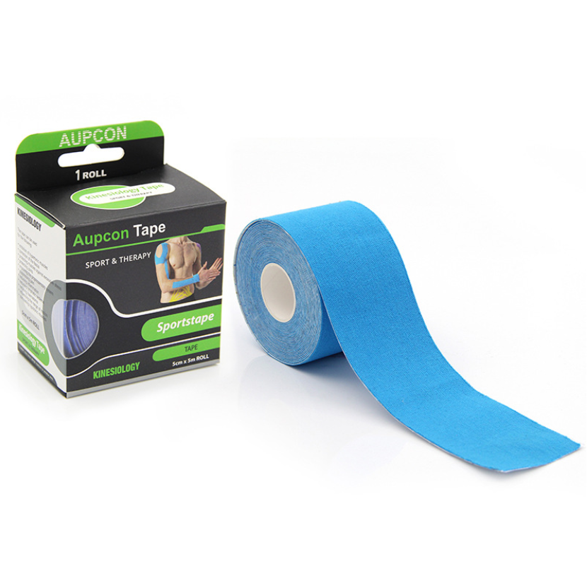 Кінезіо Тейп Kinesiology Tape 5см х 5м індивідуальна упаковка блакитний