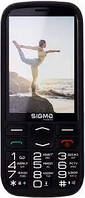 Кнопочный телефон бабушкофон с мощной батареей и кнопкой SOS Sigma Comfort 50 OPTIMA Black Предоплата 100%