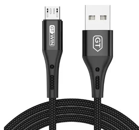Micro USB кабель 2.1 А, тканинний 1м.