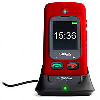 Кнопочный телефон бабушкофон-раскладушка с кнопкой сос Sigma mobile Comfort 50 Shell Duo Red Предоплата 100%