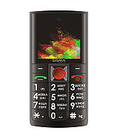 Кнопочный телефон бабушкофон с озвучкой набираемого номера Sigma mobile Comfort 50 SOLO Black Предоплата 100%