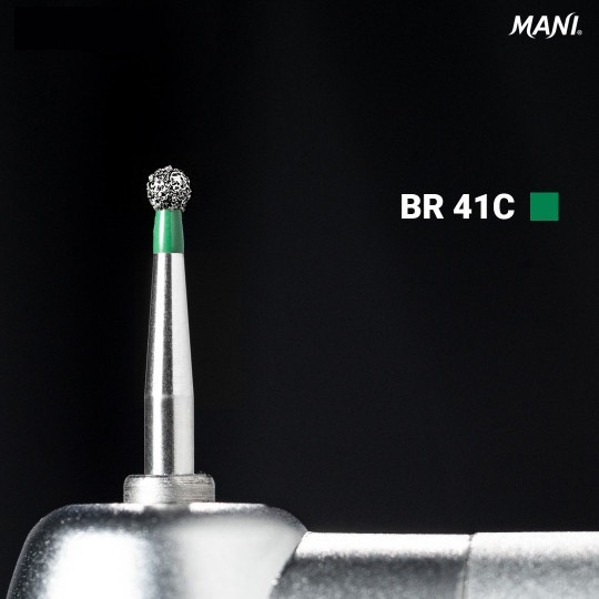 Діамантовий бір BR-41C. Куляста (кулька) (ISO 001/015), ЗЕЛЕНА