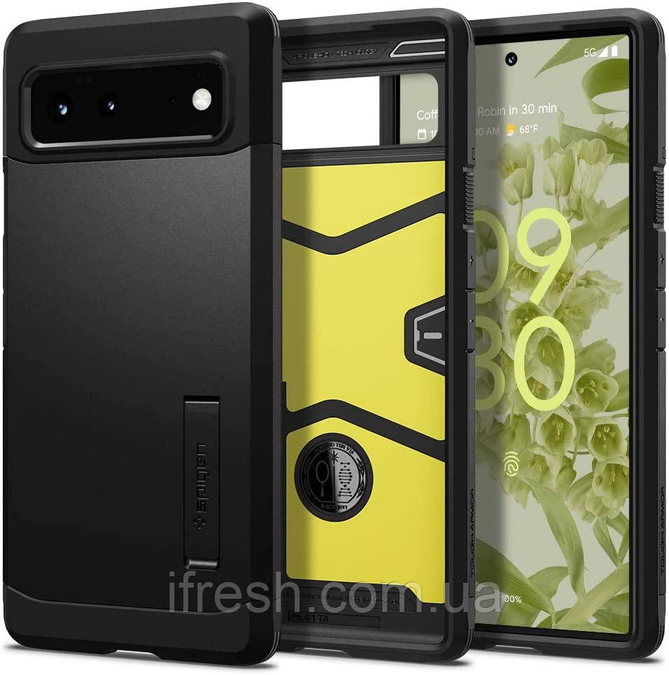 Чохол Spigen для Google Pixel 6 - Tough Armor, Black (ACS03442), фото 1