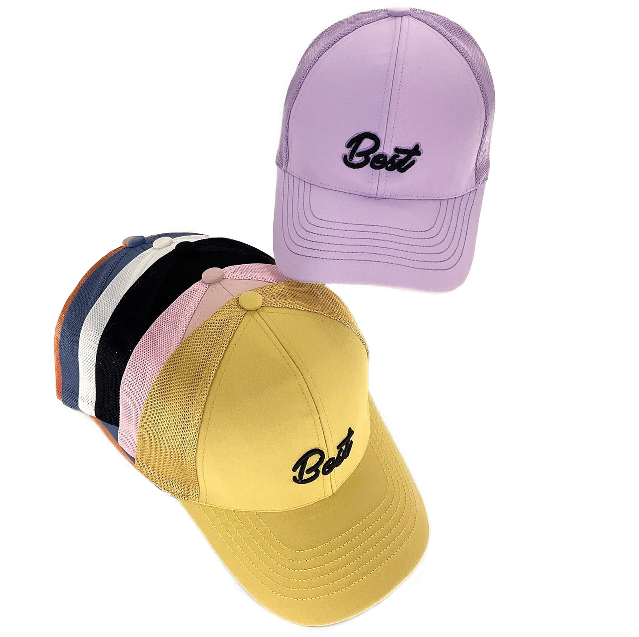 Бейсболка BEST сітка р.57 упаковка 5шт мікс