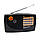 Міні радіоприймач FM/TV/AM/SW1-2 "Kipo KB-308AC", Чорний радіоприймач на кухню (радиоприемник фм), фото 3