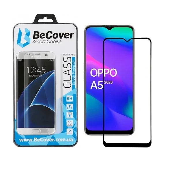 Захисне скло Oppo A5 2020/Oppo A31 Black (704552) BeCover