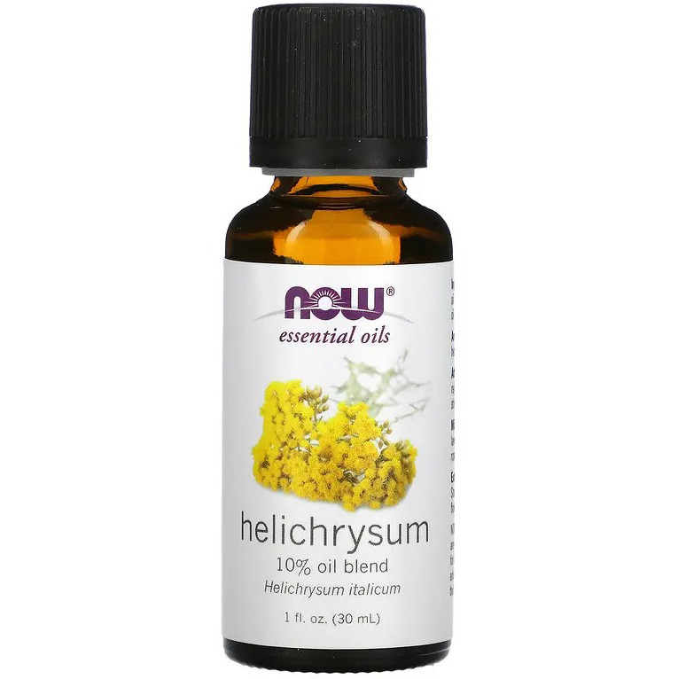 Ефірна олія безсмертника NOW Foods, Essential Oils "Helichrysum" з олією жожоба (30 мл)