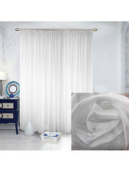 Тюль однотонний із кристалону ALBO 400x270 cm Білий (T-KR-4)