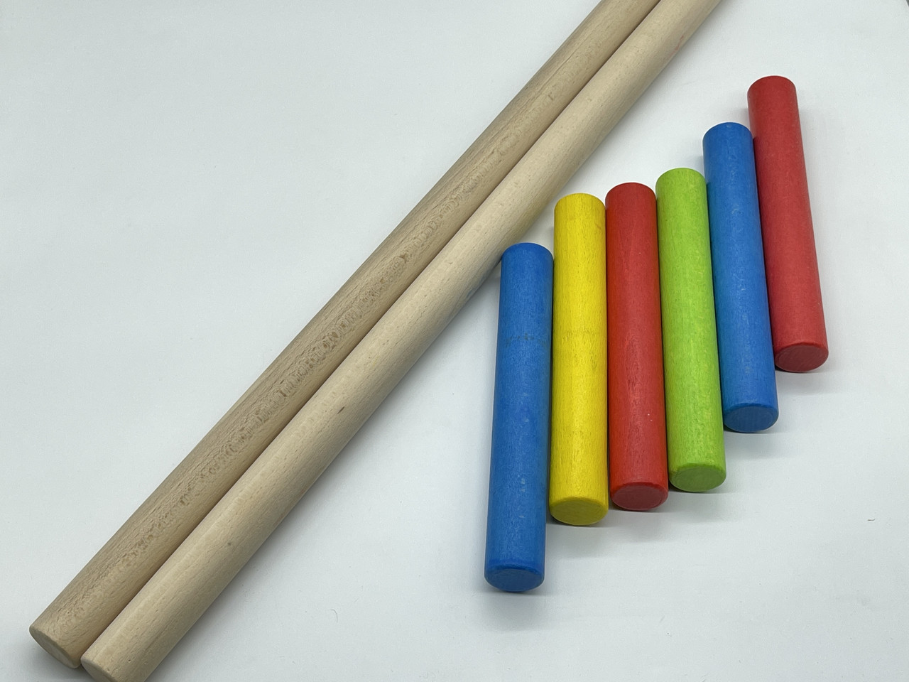 Конструктор кольоровий для складання простих фігур "Містечко" еко палички з натурального дерева, фото 1