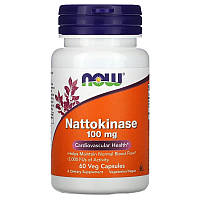 Наттокиназа NOW Foods "Nattokinase" 100 мг, здоровье сердечно-сосудистой системы (60 капсул)