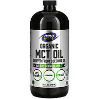 Органическое масло МСТ, NOW Foods, Sports "Organic MCT Oil" для контроля и снижения веса (946 мл)