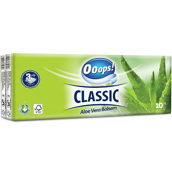 Серветки Ooops! Classic Aloe Vera 3-х шарові 10х10 Алое Вера