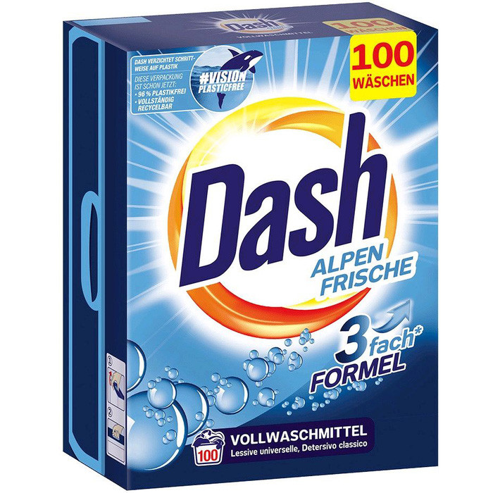 Пральний порошок Dash Alpen Frische 6,5 кг 100 прань