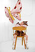 PD 43" Фольговані кулі фігури. Метелик. Foil balloon Butterfly pink 120x 87cm, в УП, фото 2