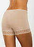 Шортики бавовняні Афина 014 з мереживом середня лінія талії бежеві L, фото 2