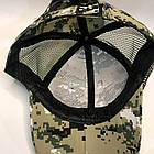 Чоловіча кепка зсу із сіткою Світлий піксель / Бейсболка-кепка літня, фото 5