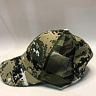 Чоловіча кепка зсу із сіткою Світлий піксель / Бейсболка-кепка літня, фото 7