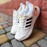 Кросівки чоловічі Adidas Ultraboost білі текстильні легкі адідас спортивні весна літо, фото 10