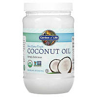 Кокосовое масло Garden of Life "Coconut Oil" Raw Extra Virgin, первого отжима (414 мл)