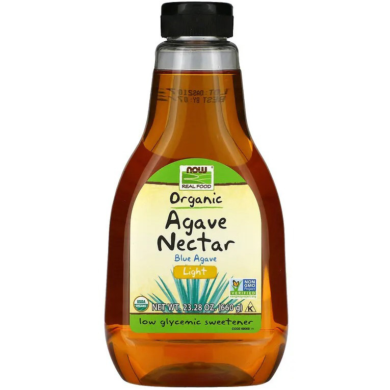 Органічний нектар агави NOW Foods, Real Food "Organic Agave Nectar" світлий (660 г)