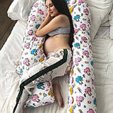 U-образна подушка для вагітних XXL - 150 див. + наволочка. Багато кольорів., фото 3