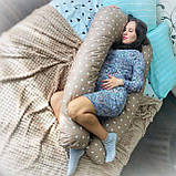 У-подібна подушка обіймашка для сну 150 см. + наволочка на блискавці Лисички Велика та зручна, фото 8