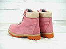 Жіночі черевики рожеві зимові Timberland Pink (03957), фото 2