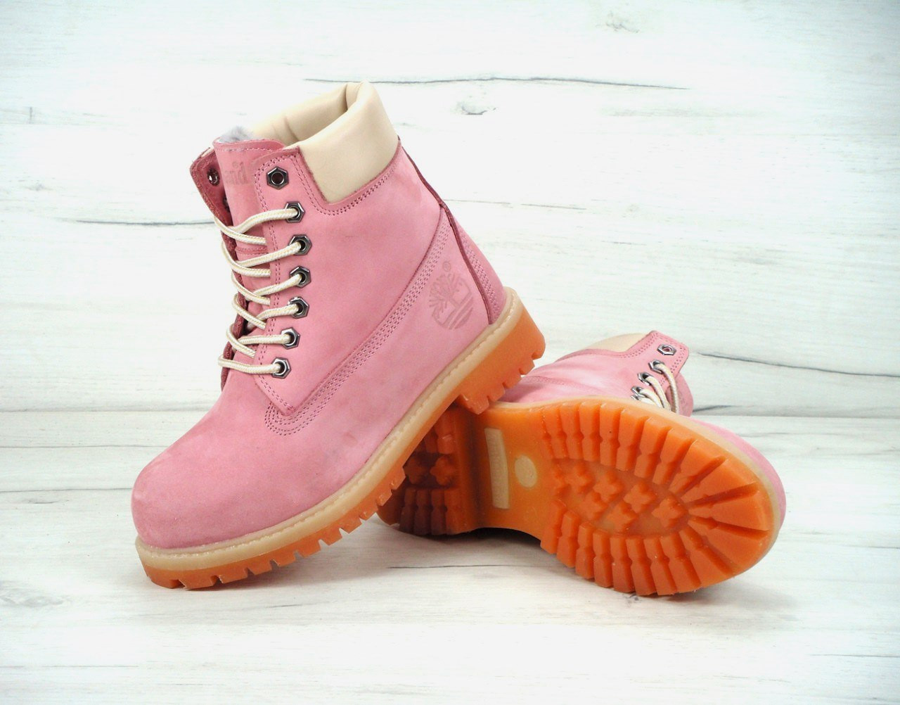 Жіночі черевики рожеві зимові Timberland Pink (03957) 40