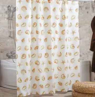 Шторка,фіранка у ванну кімнату Miranda(STAR FISH бежева)