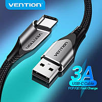 Кабель USB Type-C Vention 2 м 3 А, с поддержкой быстрой зарядки и передачи данных