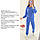 Стильный женский спортивный костюм с капюшоном На манжетах Кнопки Комплект тройка  двунить Цвета 5 Голубой, фото 10